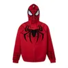 Sweats à capuche pour hommes Sweatshirts Masqué Spider Man Zipper Sweat à capuche Mens American Street Fashion Automne Lâche Brodé Cardigan à manches longues Pull Rfyi