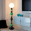 Lampadaires ronds colorés américains en boule de verre, design moderne, luminaires sur pied pour salon, chambre à coucher, Table de chevet