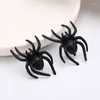 Kolczyki Dangle Punk Spider Stud Osobowość Black Ear Studs Halloween Spiders Funny Horror Jewelry for Women