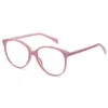 Marcos de gafas de sol 52 mm Moda retro Anti luz azul Marco de gafas de ojo de gato para mujeres TR90 Lente transparente de alta calidad Gafas de tendencia 5003
