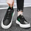 Fashion Black Skating Shoes for Men Breathable Leather Sneakers Nonslip Brand Skateboard Basket Hommes 240223