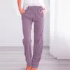 Pantalons pour femmes Femmes taille haute jambe large décontracté cordon élastique pantalon confortable droit long pour le travail