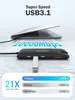 Lemorele TC96 Hub USB 3.1 Dock Station USBC a doppio HDMI 4K 10Gpbs Type-C 100W Gigabit Ethernet Adattatore VGA per Mac