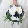 Bröllopsblommor soayle brud bukett som håller imitation hem dekoration buchet sposa
