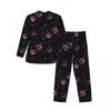 Indumenti da notte da uomo Zampe di cane rosa Pigiama Set Primavera Animali Morsetti Stampa Camera calda Uomo 2 pezzi Estetici Oversize Abbigliamento da notte personalizzato Regalo