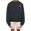 مصمم الملابس رجال مناسيرز هوديز سترة Rhude American Cut Americully Temproidery Letter Round Dould Pullover Fashion Streetwear JA