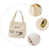 Dinnerware Canvas Insulation Bag Handy Bags Bento Lunch Storage Pouch Japanese-style Container Tote Student