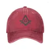 Bola bonés personalizado algodão freemason logotipo boné de beisebol mulheres homens ajustável maçônico maçom maçonaria pai chapéu streetwear