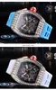 Quadratische Diamantuhr Herren Six-Pin Tonneau Multifunktions-Quarzuhren Modekalender Kautschukarmband Armbanduhr 2021