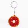 PVC Donut Keychains Accessories Cute Prendant Key Chains Rings Jewelry Fashion Design keyrings trinkets bag bag charms silver metal car hopts 6 colors