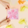 Lagringsflaskor 200 st origami papper med dubbla sidor DIY utsökta körsbärsblommor Fällbara hantverk barn