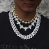 New Arrival 8Mm Moissanite Cross Link Chain Hip Hop Jewelry Sier Pass Diamond Tester Iced Out Cuban Necklace For Men