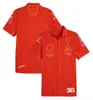 2024 nuova tuta da corsa f1 del team di Formula Uno con la stessa personalizzazione della maglietta POLO da uomo a maniche corte T-shirt estiva