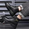 Stivali 2024 in pelle per uomo di grandi dimensioni antiscivolo nero casual outdoor resistente all'usura scarpe comode caviglia maschile invernale
