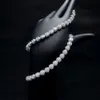 Hiphop isad ut 8mm Moissanite Tennis Chain Sterling Sier Round Cut Diamond Necklace för Hiphop Men