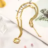 Designer Necklace Women's Long Necklace Gold Chain Luxury Jewelry Adjustable GG Fashion Wedding Party Accessories Couple 1825