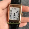 MGF Reverso Flip On Båda sidor Dual Time Zone 2702421 White Dial Cal 854a 2 Mekanisk handvindande herrklocka Rose Gold Watches E2724