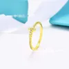 Tiffiny Rings Designer Kvinnor Originalkvalitet Band Rings Diamond Ring 18K Rose Gold Plating for Women Fashionable and Versatile Simple Ring