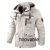 Inga logotypmoder Hilovable Mens Casual Jacka Parka Autumn and Winter Hooded Jacket Mens Coat Solid Color Outdoor Fashion