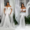 Stunningbride 2024 White Sexy Pearls Mermaid Wedding Dresses Africa Sweetheart Bridal Gowns Custom Made Illusion Plus Size Bride Dress