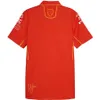 2024 F1 coureursshirts T-shirt Formule 1 heren polokraag rood shirt met korte mouwen Nieuw seizoen teamuniformkleding racepak tops
