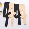 Stage Wear Automne et hiver en peluche épaissie chaussettes à jambes nues pour femmes pantalons tout-en-un avec de belles jambes effet amincissant en nylon