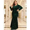 Ethnic Clothing Sequins Luxury Women Abaya African Long Sleeve Maxi Dress Turkey Elegant Bodycon Marmaid Kaftan Evening Party Gown Vestidos