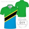 Men's Polos Tanzania Polo Shirt Diy Free Custom Made Name Tza Nation Flag Tz Tanzanian Swahili Country Print Po Text Clothing