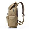 Backpack Canvas Outdoor Hiking Camping Mountaineering Large Capacity 40L Student Bag Drawstring Bucket 257