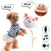 Husdjur usb uppladdningsbar elektronisk plysch hund leksak boll studsande pratande interaktiva docka leveranser 240220