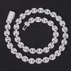 Moda 6mm 8mm 10mm moissanite link corrente esterlina sier vvs mossanite gelado hiphop jóias colar cubano para homem