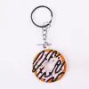 PVC Donut Keychains Accessories Cute Prendant Key Chains Rings Jewelry Fashion Design keyrings trinkets bag bag charms silver metal car hopts 6 colors