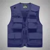 FGKKS Heren Vest Multi-Pocket Dunne Trend Mesh Ademend Afneembaar Vest Outdoor Bergbeklimmen Vissen Casual Vest Mannelijke 240223