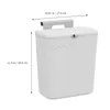 Laundry Bags Bathroom Waste Basket 12l Nail-free Installation Dual-purpose Wall-mounted Kitchen Toilet Lidded Sealed Trash Can Beige