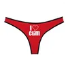 Calcinha feminina sexy vermelho algodão roupa interior letras impressão tanga lingerie feminina macia sem costura invisível respirável esporte underpant