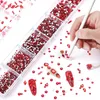 Strass de luxe pour ongles 3d, 1850/2800/3100 pièces, décorations Nail Art, ensemble de cristaux, diamant AB verre, 1 pièce, stylo 21 forme 240219