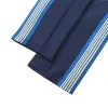 Casual Fashion Striped Pants Men Kvinnor 1: 1 Tag Lose Brodery Royal Blue Sweatpants