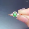 Cluster Rings CoLife Jewelry Fashion Gemstone Ring For Daily Wear 4mm 5mm Natural Diopside 925 Silver Girl Gift