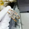 Designer smycken messikas örhänge för kvinnors hög version enkel glidande full diamant dynamiska örhängen örhängen populära live sändningar