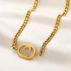 13 stijlen NIEUWE 18K Vergulde Hanger Ketting Vrouwen GG Rvs Ketting Hanger Ketting Designer Bruiloft Niet vervagen Sieraden