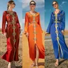 Vêtements ethniques Maroc Party Caftan Musulman Luxe Diamants Femmes Abaya Maxi Robe Turquie Kaftan Soirée Arabe Jalabiya Dubaï Moyen-Orient