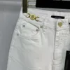 Designer Jeans 2024 Nuova Primavera Estate Moda con pannelli Pantaloni dritti Marca Stesso stile Pantaloni Abbigliamento donna di lusso 0225-13