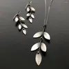Brincos pendurados tribal prata cor metal árvore folhas brinco para mulheres vintage planta ramos de salgueiro videiras gota oorbellen