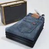 2024 Nya jeans män klassisk jean hög kvalitet rak ben manliga casual byxor plus storlek 28-40 bomull denim byxor ropa