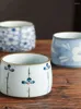 Tassen Xitian Muyu Keramiktasse Becher Wasser Kaffee Milch Frühstück Haushalt Japanisch Handbemalte Unterglasurfarbe