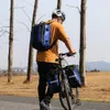 Rhinowalk Bike Pannier Bag 3 in 1防水リアシートパック大容量荷物サドルバッグバックパックキャリア付き雨のカバー240219