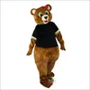 2024 Performance Costume da mascotte orso bruno Halloween Natale Fancy Party Personaggio dei cartoni animati Vestito da donna adulta da uomo Vestito da carnevale unisex