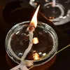 Candle Holders Glass Transparent Smokeless Oil Lamp Candlestick Simple Ornaments Table