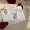Kolczyki Dangle Srebrna matowa osobowość wiązana dla kobiet przyjęcie weselne Prezent urodzinowy Fine Biżuteria
