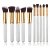 Makeup Brushes 10st Brush Set Premium Synthetic Cosmetics Foundation Blandning Blush Eyeliner Face Powder Kit